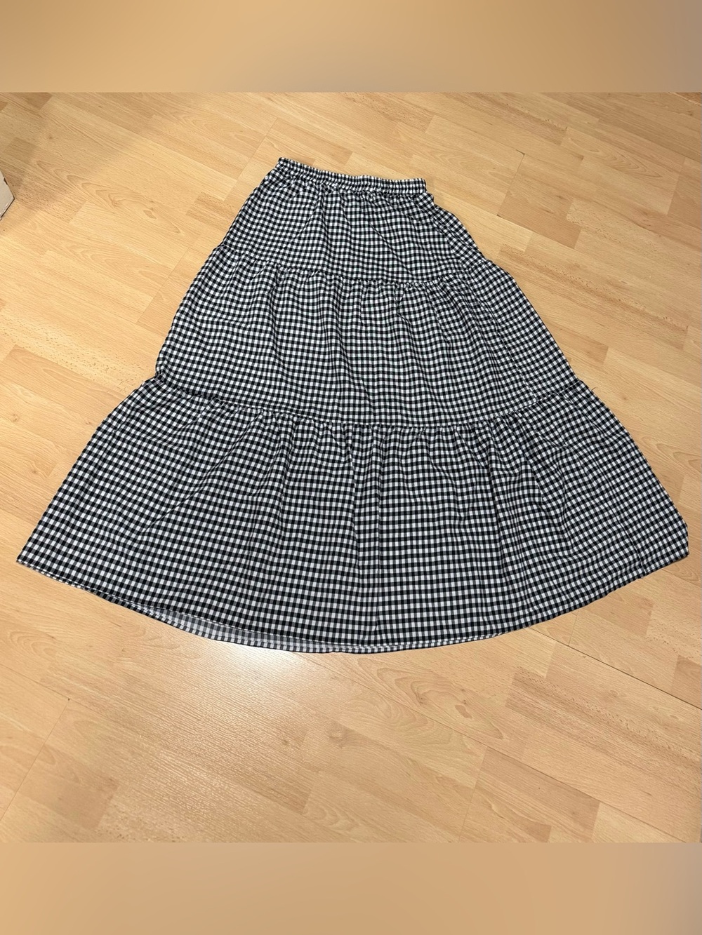 Gingham Midi Skirt